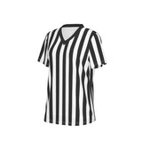 All-Over Print Women's V-Neck Sports T-Shirt