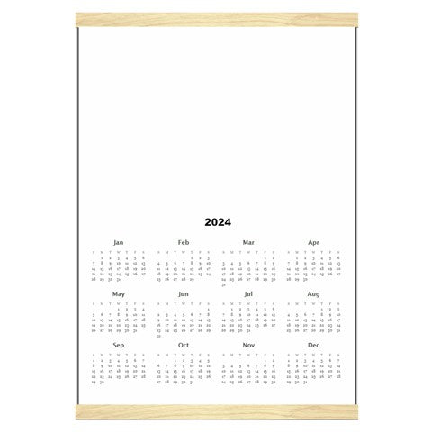 Personalized 2024 Canvas Yearly Calendar 16" x 22"