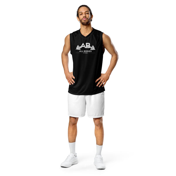 All Bodies Strong Recycled unisex basketball jersey