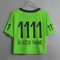 Atomic Roller Derby All-Over Print Women's Raglan Sleeve T-Shirt Poly Sport Stretch