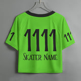 Atomic Roller Derby All-Over Print Women's Raglan Sleeve T-Shirt Poly Sport Stretch