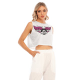 Central Coast Roller Derby All-Over Print Women's Sleeveless Cropped Top