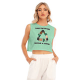 High Tide Derby Save The Planet Recycle All-Over Print Women's Sleeveless Cropped Top