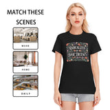 Radicalized by Basic Decency All-Over Print Women's Round Neck T-Shirt | 190GSM Cotton
