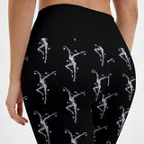 Floral Dancer All-Over Print Women's High Waisted Athletic Leggings