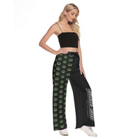 Circle City Roller Derby All-Over Print Women's Side Slit Snap Button Trousers