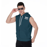 Brawlin Betties Roller Derby All-Over Print Zipper-Up Sleeveless Hoodie