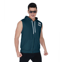 Brawlin Betties Roller Derby All-Over Print Zipper-Up Sleeveless Hoodie