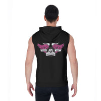 Central Coast Roller Derby All-Over Print Zipper-Up Sleeveless Hoodie