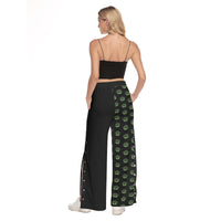Circle City Roller Derby All-Over Print Women's Side Slit Snap Button Trousers