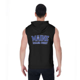 Maine Roller Derby Anchor Logo All-Over Print Men's Zipper-Up Sleeveless Hoodie