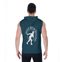 Brawlin Betties Roller Derby All-Over Print Zipper-Up Sleeveless Hoodie
