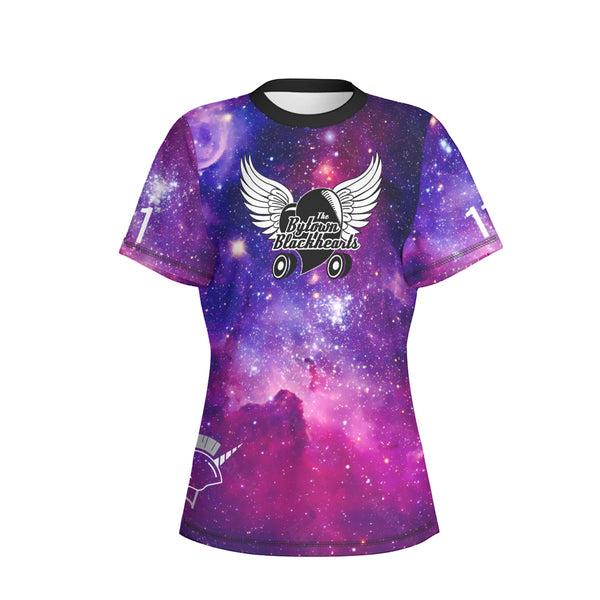 Ottawa Roller Derby All-Over Print Women's Round Neck Yoga Top Polyester Sport Stretch