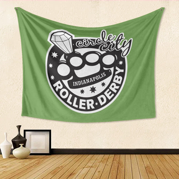 Circle City Roller Derby Single-Side Print Tapestry