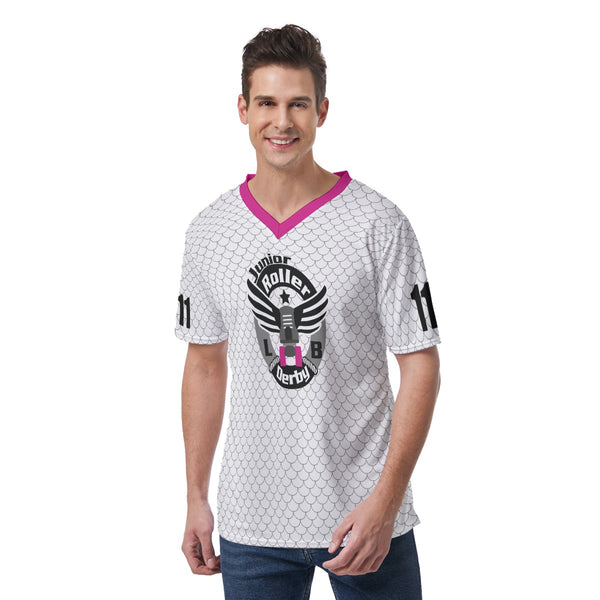 Long Beach Jr Roller Derby All-Over Print Men's V-Neck T-Shirt Sport Mesh