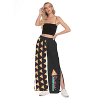 Trackside Assistance Podcast All-Over Print Side Slit Snap Button Trousers