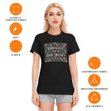 Radicalized by Basic Decency All-Over Print Women's Round Neck T-Shirt | 190GSM Cotton
