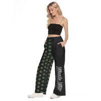 Circle City Roller Derby All-Over Print Women's Side Slit Snap Button Trousers