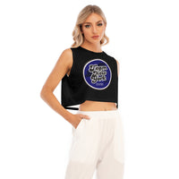 Team New York All-Over Print Sleeveless Cropped Top