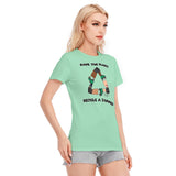 High Tide Derby Save The Planet Recycle All-Over Print Women's Round Neck T-Shirt | 190GSM Cotton