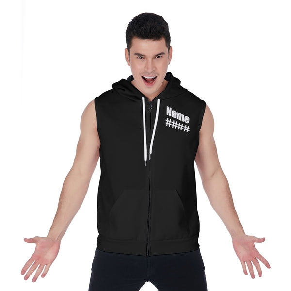 Flour City Roller Derby All-Over Print Zip-Up Sleeveless Hoodie