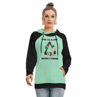 High Tide Derby Save The Planet Recycle All-Over Print Women's Hoodie With Double Hood