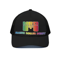 Maine Roller Derby PRIDE Unisex Trucker Hat With Black Half-mesh