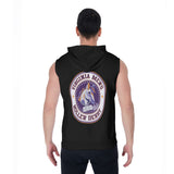 Virginia Mens Roller Derby All-Over Print Zipper-Up Sleeveless Hoodie