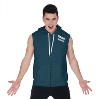 Brawlin Betties Roller Derby All-Over Print Zipper-Up Sleeveless Hoodie