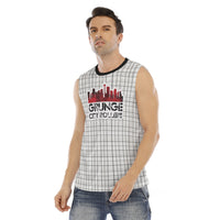 Grunge City Roller Derby All-Over Print Men's O-neck Tank Top Polyester Sport Stretch