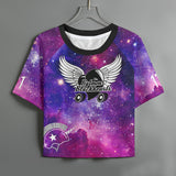 Ottawa Roller Derby All-Over Print Women's Raglan Sleeve T-Shirt Polyester Sport Stretch