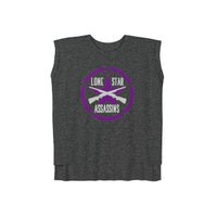 Lone Star Assassins Women’s Flowy Rolled Cuffs Muscle Tee