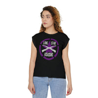 Lone Star Assassins Women’s Flowy Rolled Cuffs Muscle Tee