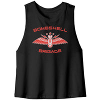 Bombshell Brigade Racerback Crop Tank