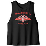 Bombshell Brigade Racerback Crop Tank