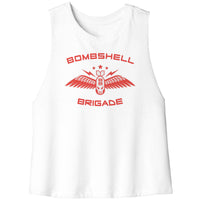 Bombshell Brigade Racerback Crop Tank