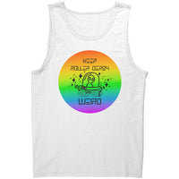 Carson Victory Rollers Keep Roller Derby Weird Rainbow Unisex Tanks (3 cuts)