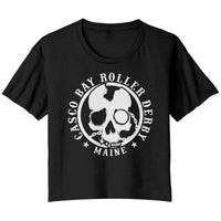 Casco Bay Roller Derby White Logo Tees (3 cuts!)