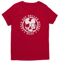 Casco Bay Roller Derby White Logo Tees (3 cuts!)