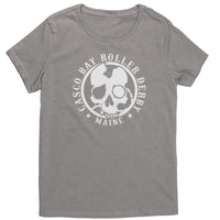 Casco Bay Roller Derby White Logo Tees (3 cuts!)