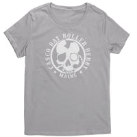 Casco Bay Roller Derby White Logo Tees (3 cuts!)