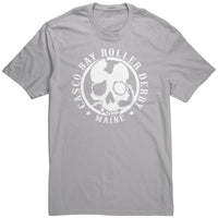 Casco Bay Roller Derby White Logo Tees (3 cuts!)