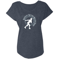 Brawlin Betties Roller Derby  Triblend Dolman Sleeve