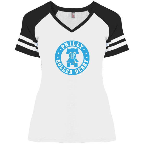 Philly Roller Derby  Ladies' Game V-Neck T-Shirt