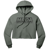 MRDA Black Logo Cropped Hoodie