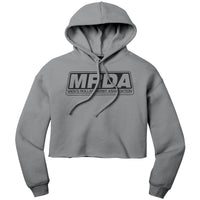 MRDA Black Logo Cropped Hoodie