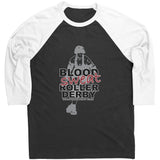 Yellow Rose Derby Girls Blood Sweat Roller Derby Raglan