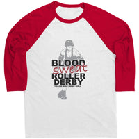 Yellow Rose Derby Girls Blood Sweat Roller Derby Raglan