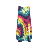 DMB Firedancer Tie Dye A Line Dress Sleeveless A-Line Pocket Dress