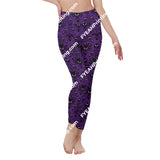 Haunted Mansion Wallpaper All-Over Print Womens High Waist Leggings | Side Stitch Closure 2Xl /